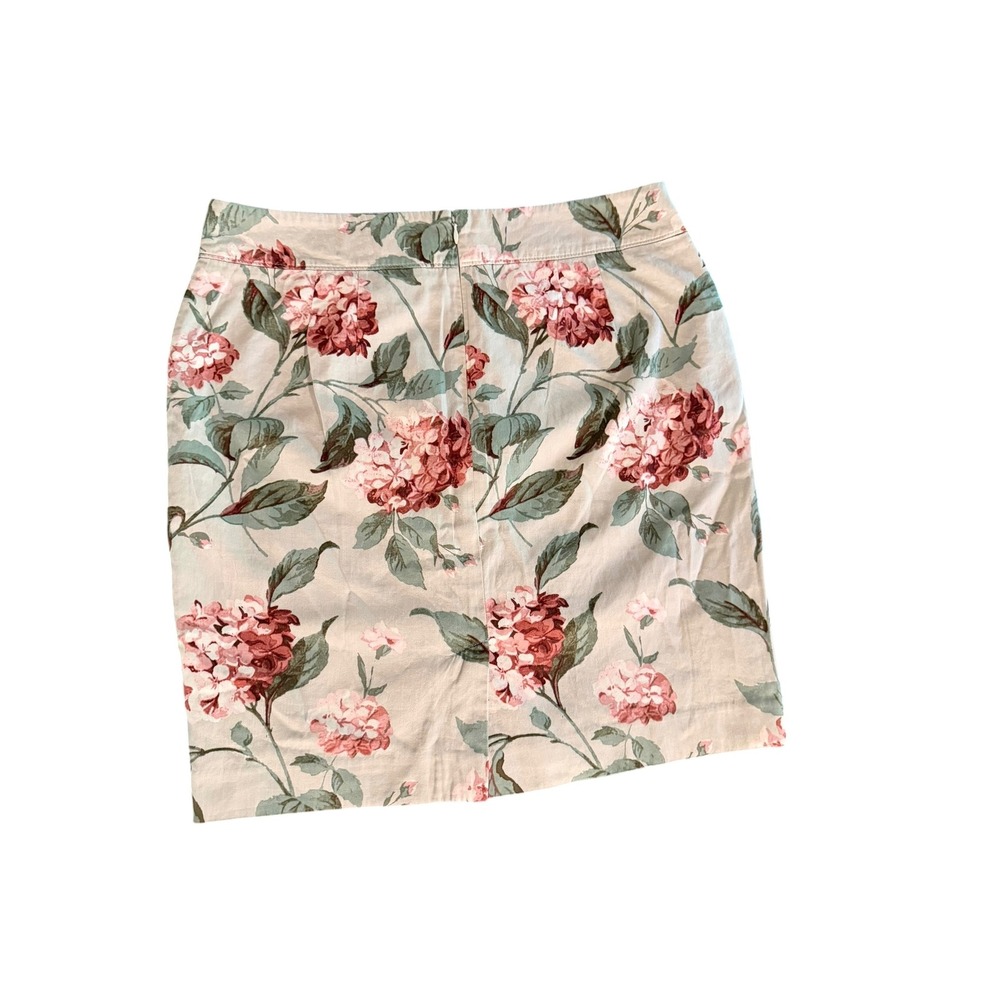 Ann Taylor Loft Floral Print Hydrangea Skirt Sz 12 Cotton Cottagecore Coquette - Picture 3 of 9